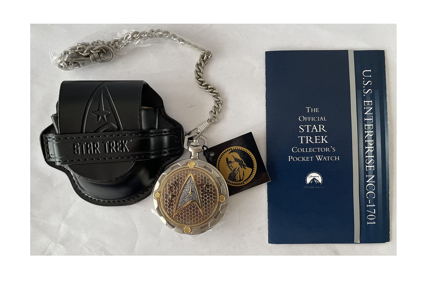 Vintage 2000 - Star Trek The Original Series USS Enterprise Official Collectors Pocket Watch - Shop Stock Room Find