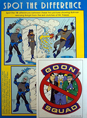 Vintage 1996 Issue Number 15 - Redan I Love To Read Batman Comic With Pull Out WorkBook Featuring Batman, Robin, Catwomen, Mr Freeze & The Green Lantern - Includes the Free Batman & Robin Postcards