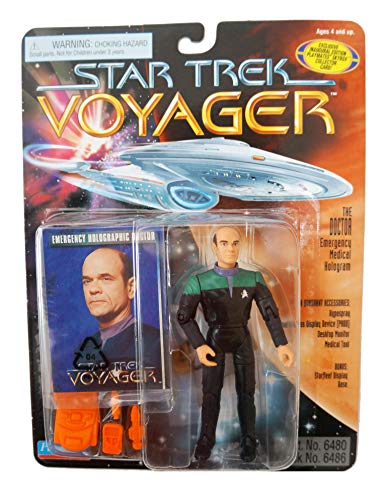 Vintage 1995 Playmates Star Trek Voyager The Doctor Emergency Medical Hologram Action Figure - Brand New Factory Sealed Shop Stock Room Find