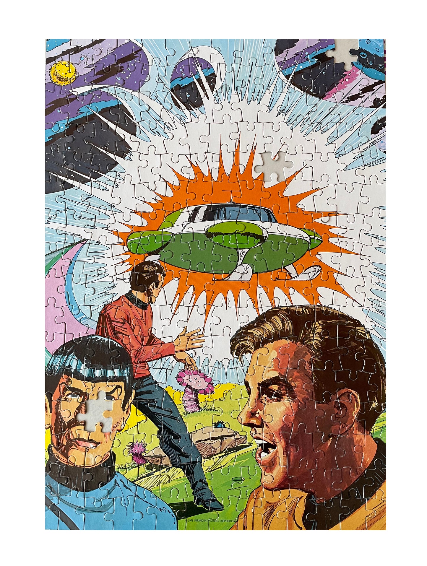 Vintage 1979 Whitman Publishing Star Trek The Original Series Animated 224 Piece Fully Interlocking Jigsaw Puzzle Number 7942 - Under Attack - In The Original Box