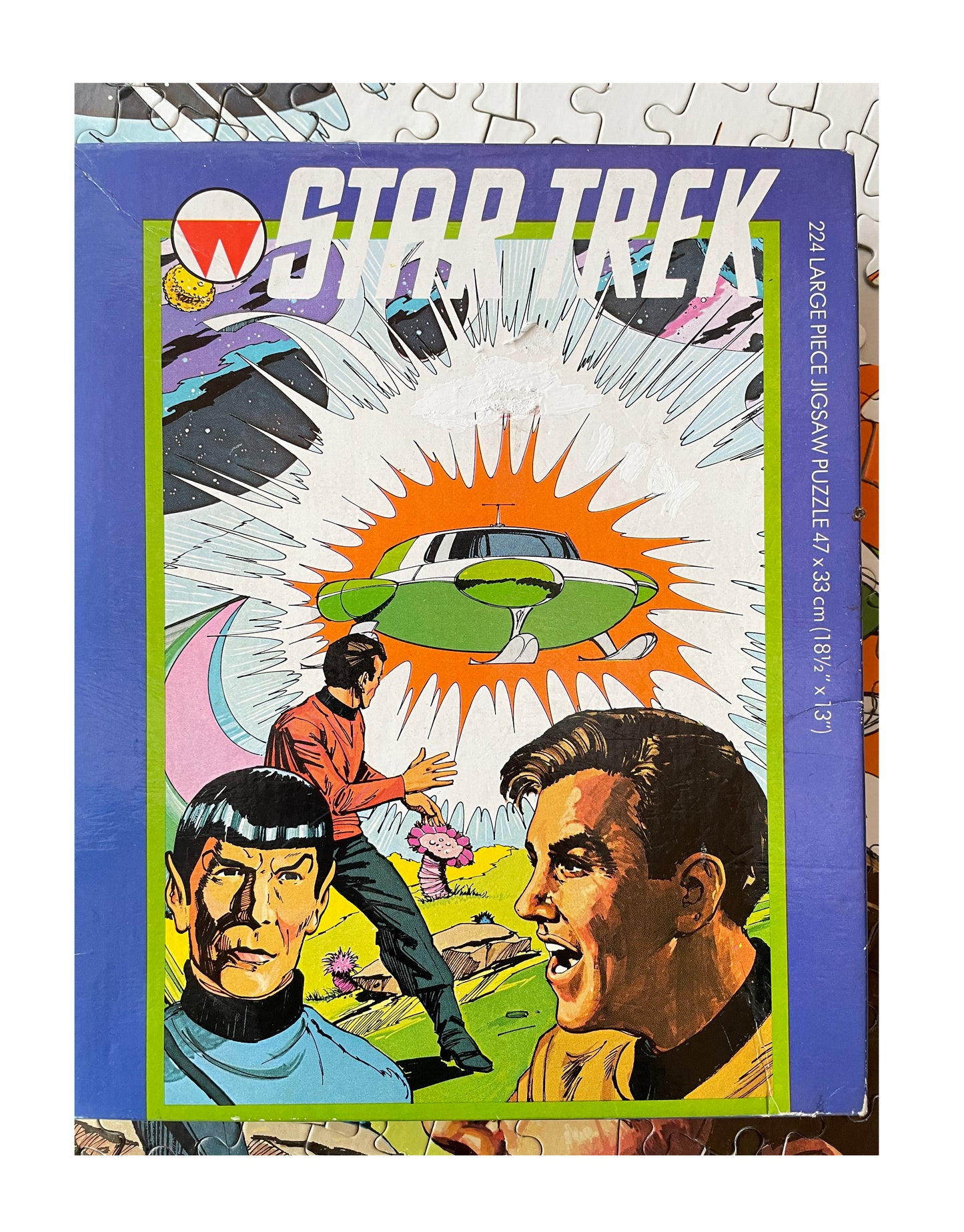 Vintage 1979 Whitman Publishing Star Trek The Original Series Animated 224 Piece Fully Interlocking Jigsaw Puzzle Number 7942 - Under Attack - In The Original Box